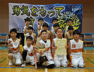 優勝 森の里ジュニアバスケットボールクラブ