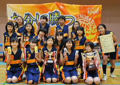 優勝 森の里ジュニアバスケットボールクラブ